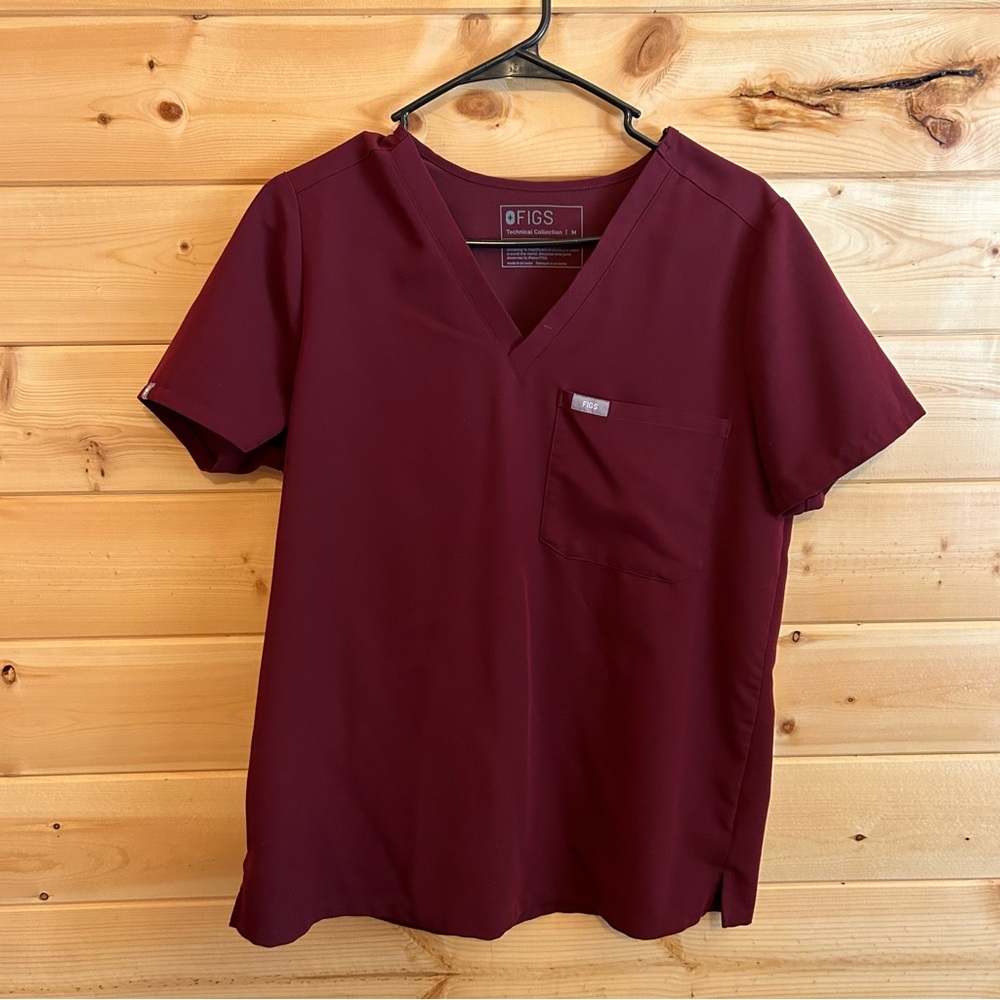 Figs Maroon Scrubs Set